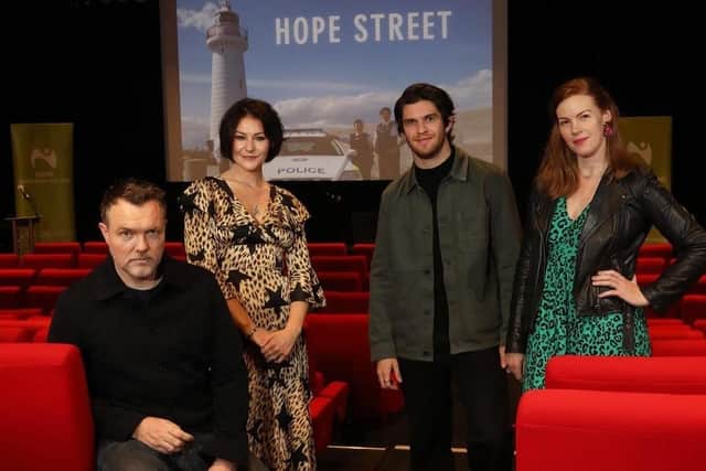 'Hope Street' actors (from left) Ciaran McMenamin, Kerri Quinn, Niall Wright and Niamh McGrady