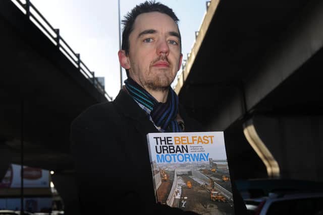 Wesley Johnston is a roads commentator, seen here with his book ‘The Belfast Urban Motorway’