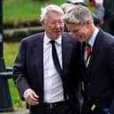 Former Manchester United manager Sir Alex Ferguson (left) and former Rangers player Richard Gough attend the memorial service at Glasgow Cathedral. On the 26th October 2021 it was announced that former Scotland, Rangers and Everton manager Walter Smith had died aged 73. Picture date: Friday November 19, 2021.