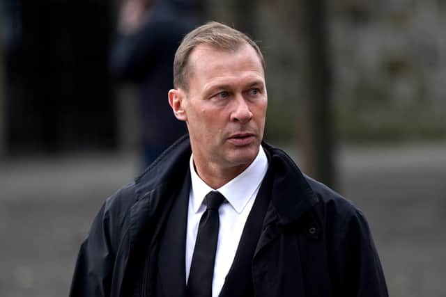 Everton assistant manager Duncan Ferguson attends the memorial service at Glasgow Cathedral. On the 26th October 2021 it was announced that former Scotland, Rangers and Everton manager Walter Smith had died aged 73. Picture date: Friday November 19, 2021.