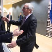 EU President Jean-Claude Juncker greeting British Prime Minister Theresa May at the EU Commission in Brussels on Friday December 8, 2017 when the Irish backstop was agreed. Phone: Etienne Ansotte/EU/PA Wire
