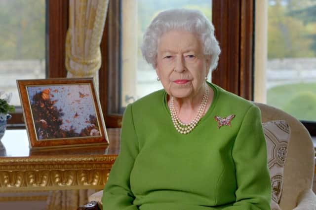 Undated Buckingham Palace handout image of a video grab taken from a Queen Elizabeth II video message. Photo credit: Buckingham Palace/PA Wire