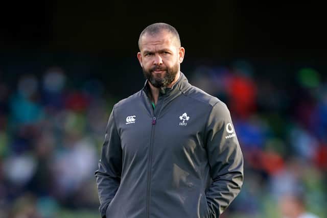 Ireland head coach Andy Farrell. Pic by PA.