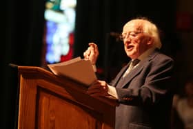 Far from backtracking on his Armagh centenary service snub, President Higgins doubled down on it with a remarkably partisan speech in Co Sligo