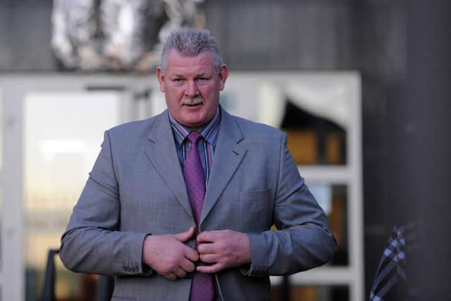 PACEMAKER BELFAST  27/11/2012
David Tweed, a former rugby international,  leaves Antrim Court