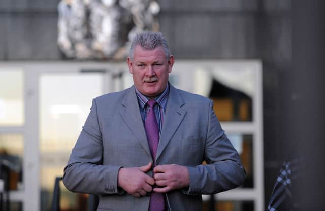 PACEMAKER BELFAST 27/11/2012 
David Tweed, a former rugby international,  leaves Antrim Court