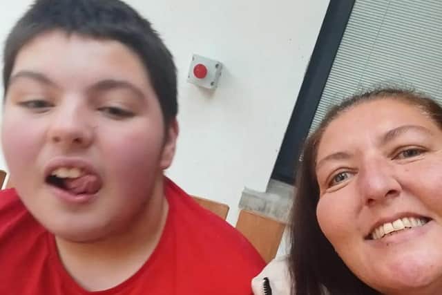 Ben O'Neill, 13, with his mother Ciara Gilliland