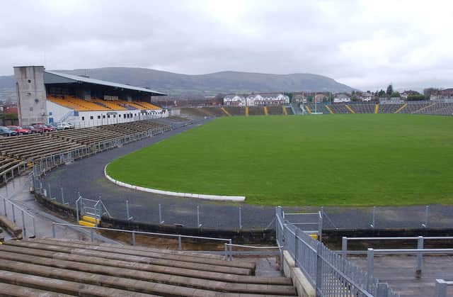 The old Casement Park Stadium in Belfast.