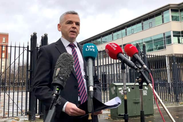 Detective Superintendent Eamonn Corrigan speaks to media outside Belfast Crown Court after sentencing of Stephen McKinney. “Today my thoughts are very much with Lu Na’s children and her family," he said