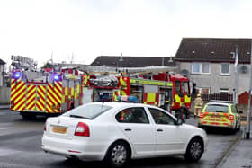 Police and Fire Service are at the scene at the Elm's Park area of Coleraine. Pic Steven McAuley/McAuley Multimedia