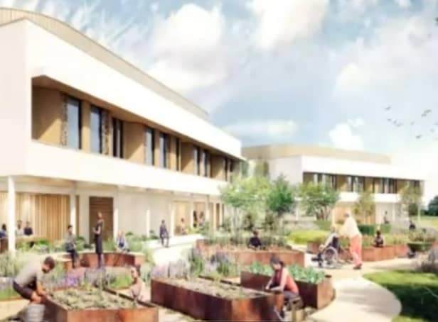 Artist’s impression of the new Holywell Hospital in Antrim.