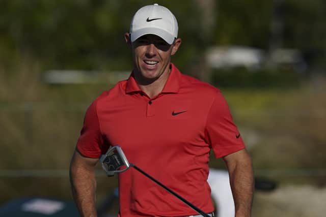 Northern Ireland's Rory McIlroy smiles as he begins a Pro-Am tournament ahead of the Hero World Challenge PGA Tour at the Albany Golf Club in the Bahamas. Pic by PA.