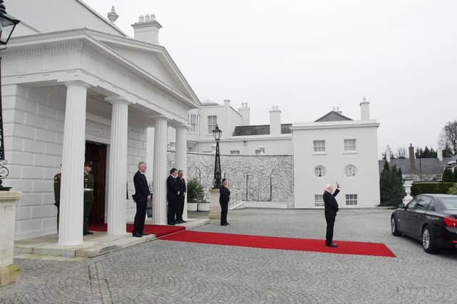 Drop in to Aras an Uachtarain* (*Michael D Higgins’ house) and demand to know where the Deputy First President’s Office is