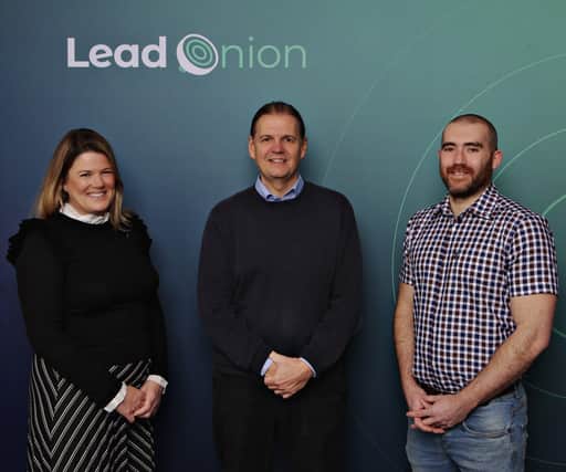 From left Zymplify Chief Marketing Officer Debbie Rymer, Zymplify Chief Executive Michael Carlin and Lead Onion CEO Michael Green

Northern Ireland software marketing automation experts Zymplify have launched Lead Onion, a specialist platform supporting B2B sales teams to find and reach real time prospects who have shown intention to buy in their digital behaviours.

For more information contact Tina Calder (07305354209 / tina@excaliburpress.co.uk) or Rebecca Steele (07814109603 / rebecca@excaliburpress.co.uk)