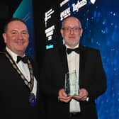 Paul Murnaghan, President of Northern Ireland Chamber of Commerce and Industry and Fiacre O’Donnell, director of Sustainability, Encirc