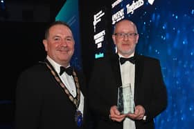 Paul Murnaghan, President of Northern Ireland Chamber of Commerce and Industry and Fiacre O’Donnell, director of Sustainability, Encirc