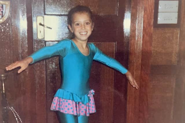 Lucy aged approximately seven before a trip to the Dundonald Ice Bowl where she used to love to go to skate