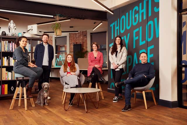 Pictured at Big Motive’s office in the Flat Iron building in Belfast are the team who worked on the ICO project: Maíra Rahme, Jonathan Willis, Carol McHugh, Rebecca Walsh, Rachel Orr and Stephen Shaw. Missing from the shoot was Pearse O’Neill because he lives in Manchester