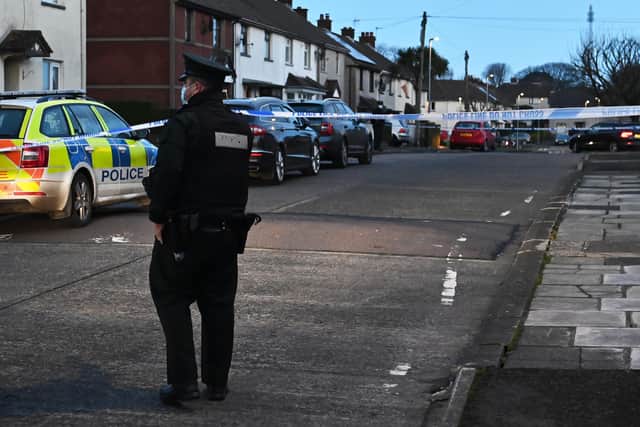 PACEMAKER PRESS  BELFAST 05/12/2021
Police can confirm that a man in his 20s has died following a collision involving a car and a pedestrian in the Green Drive area of Larne this morning (Sunday 5 December)
Pic  Colm Lenaghan/Pacemaker