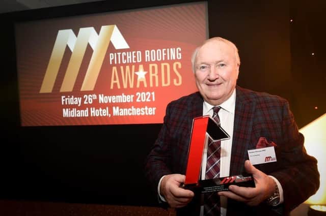 Gordon Penrose MBE has been awarded an award for Outstanding contribution to the roofing industry.