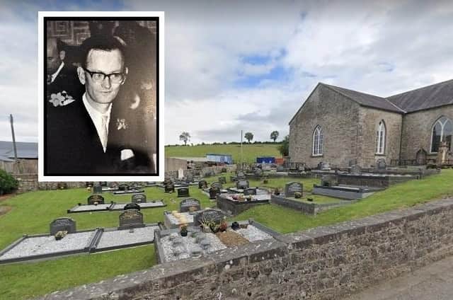Denis Wilson, and the graveyard of Minterburn Presbyterian Church - his final resting place