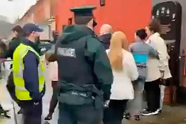 Police intervening at the Ormeau Road event. Photo: Pacemaker