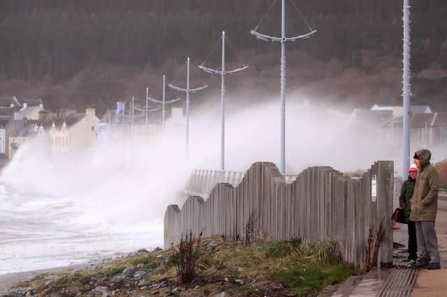 Press Eye - Belfast - Northern Ireland - 7th December 2021

Heavy wind and rain hits parts of Northern Ireland as Storm Barra makes land.  A yellow weather warning has been put in place until tomorrow morning. 

Strong winds and waves hit the coast at Newcastle, Co. Down. 
Picture by Jonathan Porter/PressEye