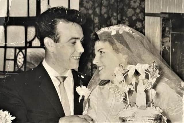 Edward and Martha O'Neill on their wedding day. Edward was killed in the 1974 Dublin Monaghan bombings while his wife miscarried their unborn daughter, also Martha, as a result of the trauma.