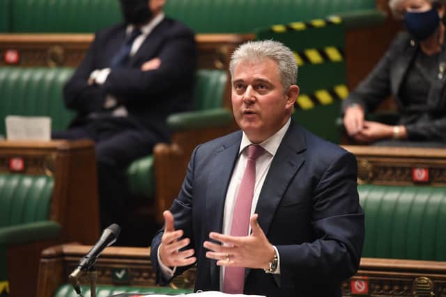 Northern Ireland Secretary Brandon Lewis making a statement to MPs in the House of Commons, London
