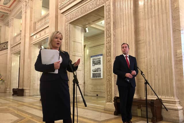 First Minister Paul Givan and deputy First Minister Michelle O'Neill