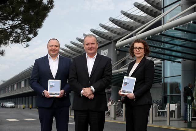 CBRE NI’s managing director Brian Lavery with directors Eamon Butler and Alana Coyle