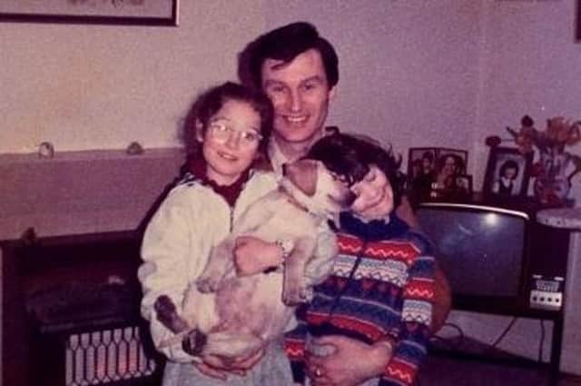 Inspector Stephen Dodd of the Metropolitan police, who was murdered in the 1983 IRA Harrods bomb. Mr Dodd is with his daughters Melanie, left, and Susanne