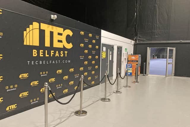 The Titanic Exhibition Centre in east Belfast which is set to be transformed into Northern Ireland's latest mass Covid-19 vaccination centre by next week