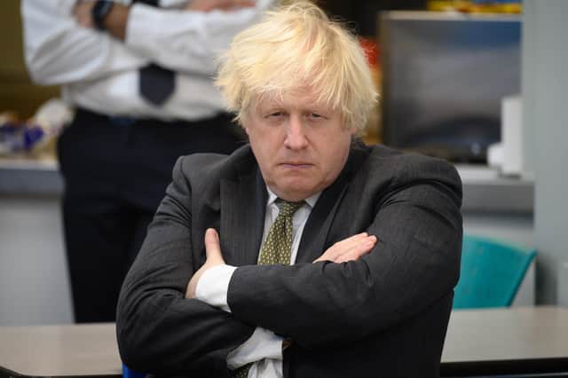 Boris Johnson visits the Metropolitan Police Uxbridge station in his constituency on Friday. John Gemmell writes: "Your sins do seem to find you out, and a multitude of them are in hot pursuit of the PM"
