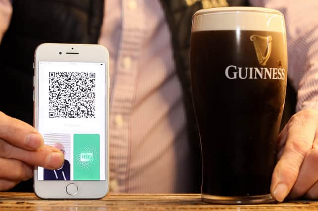 Covid-19 passports for licensed premises came into force on December 13. As of December 27 a maximum of six people can sit at the same table.

Picture by Jonathan Porter/PressEye