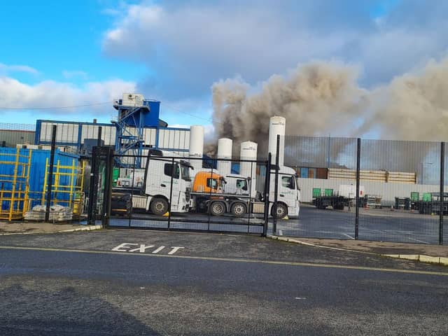 A significant blaze at Clearway Disposals, East Twin Road, Belfast. Pictures: McAuley Multimedia