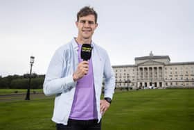 Former Ulster player Andrew Trimble, who is now a pundit for Premier Sports