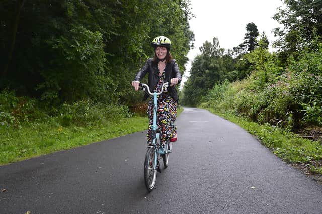Infrastructure Minister Nichola Mallon on the Comber Greenway