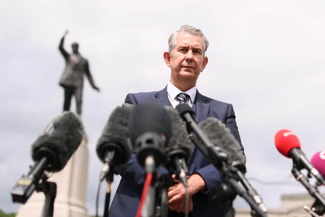 Edwin Poots, the agriculture minister. Jim Allister says: "Dither and duplicity by major forces in unionism has assisted the protocol to bed in. Hence, the folly of the Poots posts"