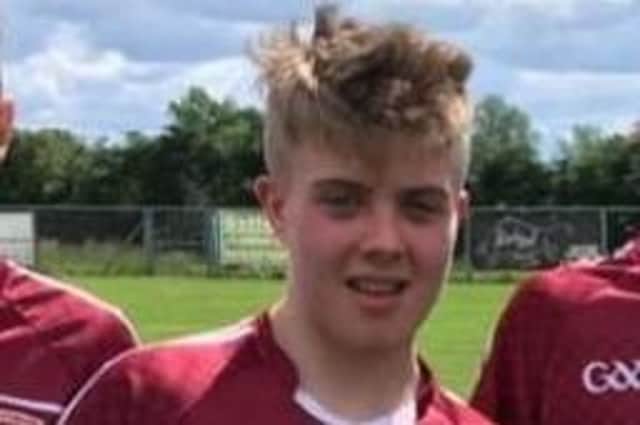Undated handout photo taken with permission from the Facebook page of Roger Casements GAC Portglenone showing Connor Marron, a 19-year-old GAA player who was struck by a train and killed in London at the weekend