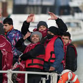 A group of people thought to be migrants are brought in to Dover, Kent, by the RNLI following a small boat incident in the Channel. Picture date: Tuesday January 4, 2022. PA Photo.