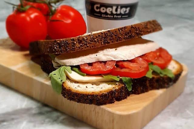 A gluten-free sandwich created by Caroline Lynch of Coelies