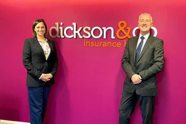 Lynette McKeown and  Gavin Mitchell, directors of Dickson and Co Insurance Ltd