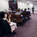 A rousing reception for a speech at Belfast Toastmasters