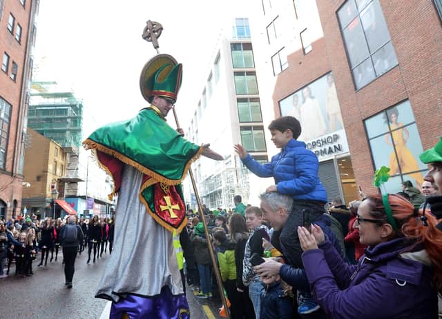 A previous St Patrick's Day parade in Belfast