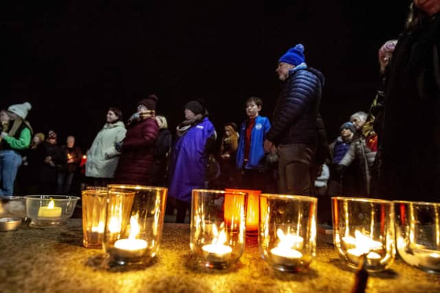 Another photograph of the Portrush vigil