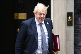 Boris Johnson at the front door of 10 Downing Street. The longer he clings on as prime minister, the more damage he does to the Union