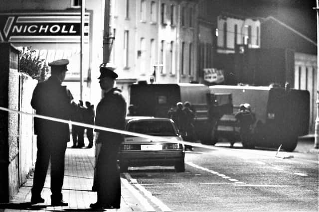 Axel Schmidt has said for too long people like wounded police have been ‘unheard’ (above is the scene of a fatal attack on RUC officers in Londonderry in 1994)