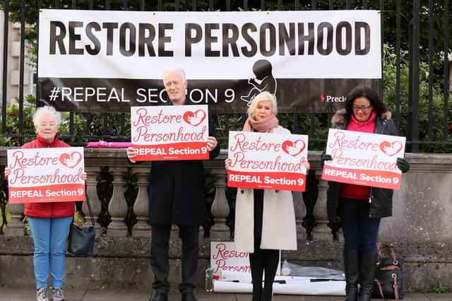 Pro-life campaigners staged a legal challenge at the High Court in Belfast regarding Northern Ireland's new abortion laws in October. Picture by Jonathan Porter/PressEye.