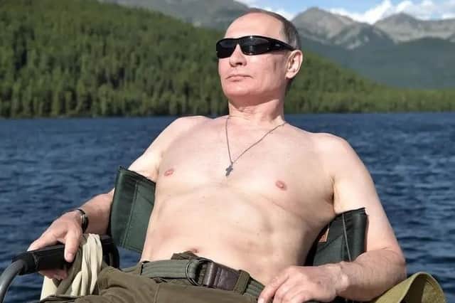 Russian President Vladimir Putin in southern Siberia. Picture released by the Kremlin on August 5, 2017